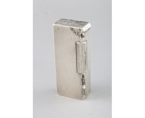 AN ENGINE TURNED SILVER GAS LIGHTER. Birmingham 1949.