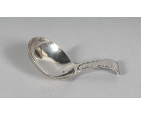 A GEORGE III REEDED EDGE CADDY SPOON. Birmingham 1812.