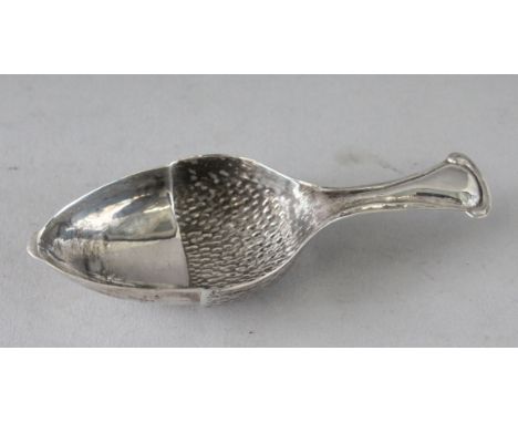 A SILVER ACORN CADDY SPOON. 3.25ins.