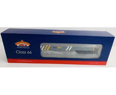 Bachmann 32-979Y OO Class 66 301 'Fastline' Rail Express Exclusive - Detail Pack, Papers, Boxed - Lacking Cert. P&amp;P Group