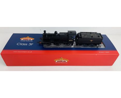 Bachmann OO Gauge 31-625 Class 3F 43474 BR Black Late Crest Loco - Boxed. P&amp;P Group 2 (£18+VAT for the first lot and £3+V