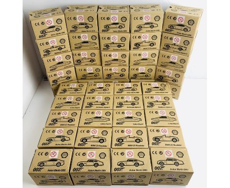 45x James Bond 007 Shell Issue Assorted Die Cast Cars - Ex Shop Stock in Outer Mailer Box. P&amp;P Group 2 (£18+VAT for the f