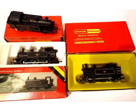 Three Hornby Jinties R058 47458, R052 47464 and R 52 Smoke 47606. All BR Black, late crest. P&amp;P Group 1 (£14+VAT for the 