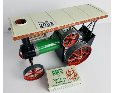 Mamod Live Steam Steam Tractor - Appears Un Fired - Unboxed - with Solid Fuel Tablets. P&amp;P Group 3 (£25+VAT for the first