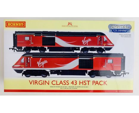 Hornby OO R3390TTS Virgin HST Train Pack - With TTS Sound Digital - Boxed - New Ex shop Stock. P&amp;P Group 2 (£18+VAT for t