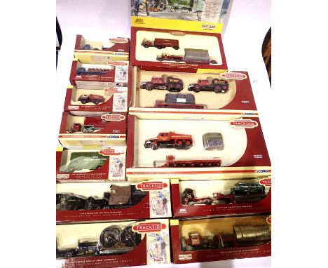 Corgi trackside x12 including Heavy Haulage, arctics etc. all boxed. P&amp;P Group 2 (£18+VAT for the first lot and £3+VAT fo
