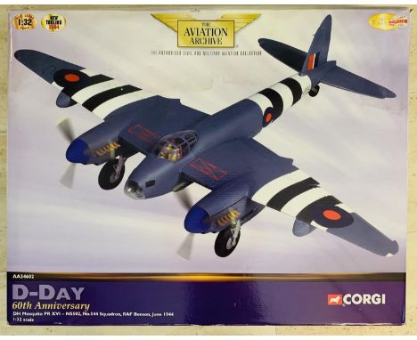 Corgi Aviation 1:32 Scale AA34602 Mosquito RAF Benson D Day Model Boxed. P&amp;P Group 3 (£25+VAT for the first lot and £5+VA