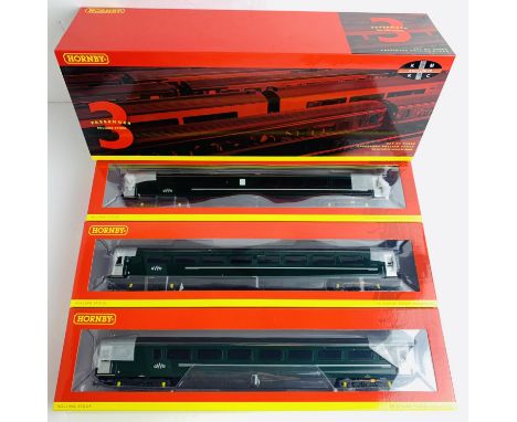 Hornby OO R4872 GWR Mk3 Green 'Night Riviera Day Coaches' Triple Coach Pack 'Kernow Exclusive' - New Ex Shop Stock - Boxed. P