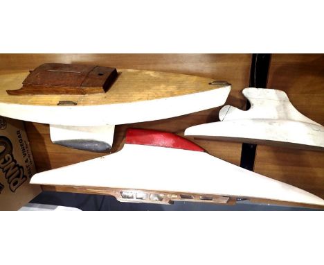 Three model yachts, hulls only (no masts) require attention. Not available for in-house P&amp;P. 