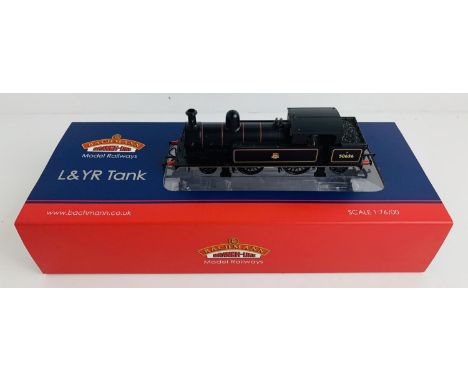Bachmann OO Gauge 31-166 L&amp;YR 2-4-2 Tank 50636 BR Black Early Emblem Loco - Boxed. P&amp;P Group 2 (£18+VAT for the first