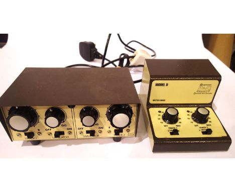 Gaugemaster model D 2 track controller, Gaugemaster model DS 2 track with simulator controller. P&amp;P Group 1 (£14+VAT for 