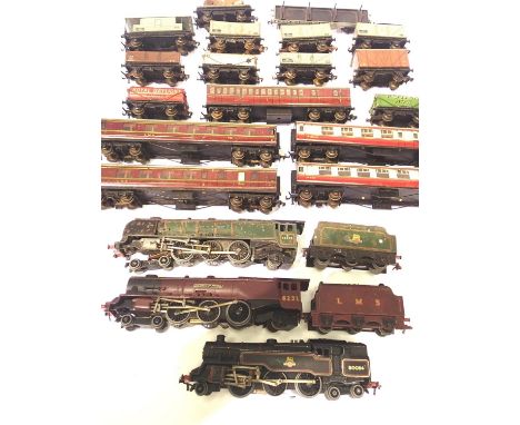 Hornby Dublo 3 rail including; Duchess of Atholl, Duchess of Montrose 2.6.4 tank, 5x coaches, 12x wagons, and track, points, 