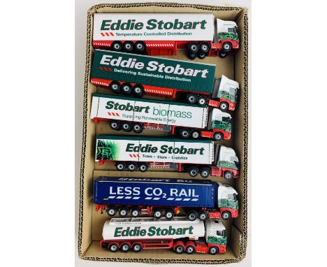 6x Oxford Diecast 1:76 'Eddie Stobart' Vehicles - Unboxed. P&amp;P Group 2 (£18+VAT for the first lot and £3+VAT for subseque