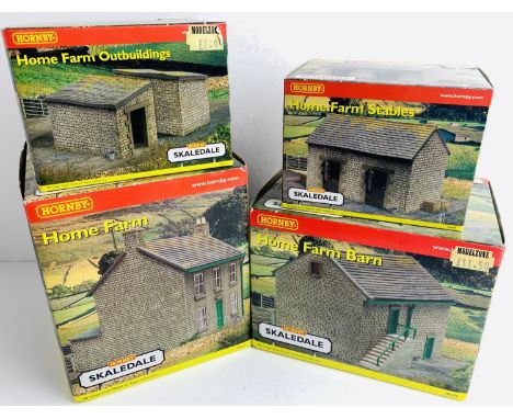 4x Hornby Skaledale OO - 'Home Farm' Buildings Set - To include: R8567, R8602, R8610, R8608 - All Boxed. P&amp;P Group 2 (£18