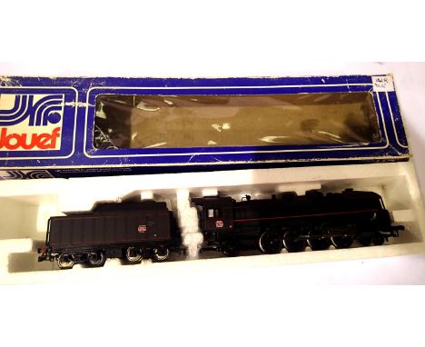 Jouef 2.8.2 and bogie tender S.N.C.F Black 141 R 1246. P&amp;P Group 1 (£14+VAT for the first lot and £1+VAT for subsequent l
