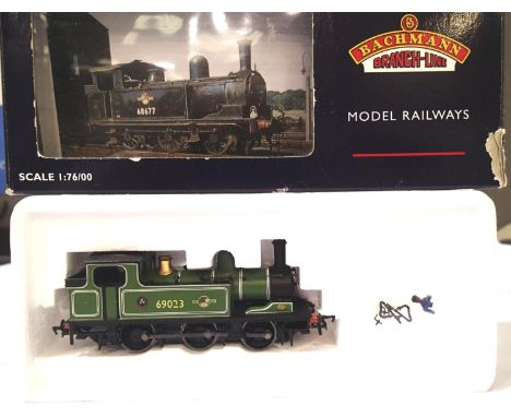 Bachmann J72 tank BR Doncaster Green 69023, late crest, boxed. P&amp;P Group 1 (£14+VAT for the first lot and £1+VAT for subs