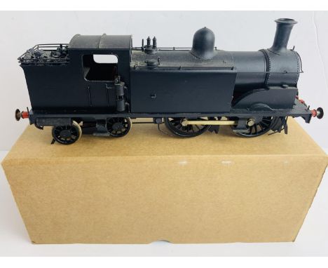 Well Built Fine Scale 7mm O Gauge 0-4-4 Brass Tank Loco - Plain Black Undecorated. P&amp;P Group 2 (£18+VAT for the first lot