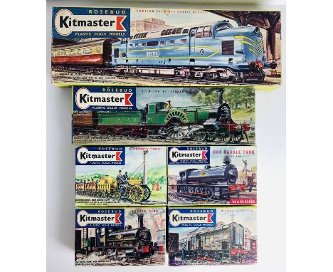 6x Kitmaster Loco Kits OO/HO Gauge - To Include: Stephensons Rocket, Stirling Single - Among others - Contents Unchecked - Ho