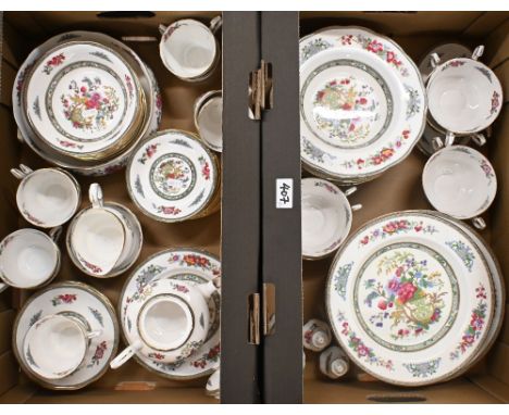 An extensive Royal Albert 'Tree of Kashmir' dinner/tea service (2 boxes)4 dinner plates show signs of use - scratches to the 