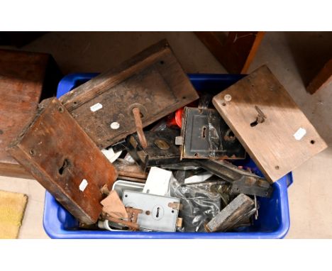 Various antique and vintage locks (box) 
