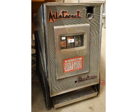 A vintage 'Aristocrat Sheerline' 'one-armed bandit' with poker-themed game a/f 