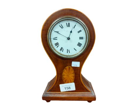 EDWARDIAN INLAID MANTLE CLOCK IN WORKING ORDER 