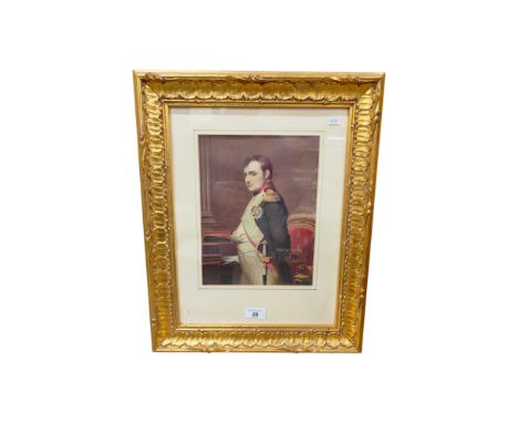 FRAMED PORTRAIT OF NAPOLEON BONAPARTE 