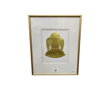 SIGNED PRINT BY BILL REID 'THE RAVEN AND THE FIRST MEN' 