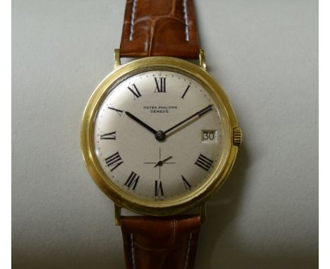 A 1960s Patek Philippe 'Calatrava' 18k gold automatic wristwatch with date, ref. 3541, movement no. 1126658, case no. 320747,