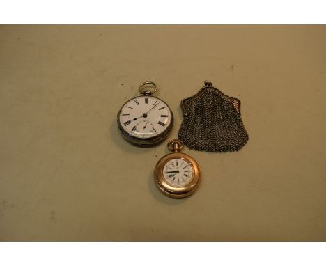 A Victorian silver pocket watch, having 4.4cm white enamel dial, decorated Roman numerals and subsidiary seconds hands, the m