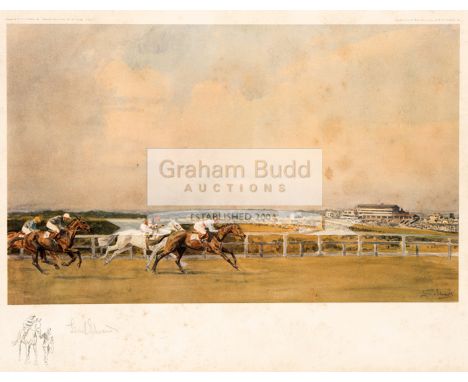 Two signed Lionel Edwards racing prints,both signed in pencil by the artist to the lower margin, colour lithographs, the firs