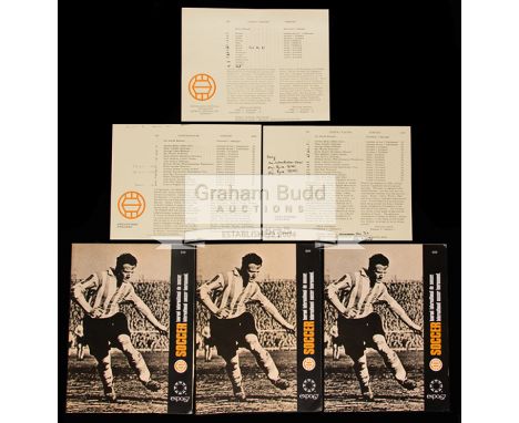 A full set of three England FA XI programmes from the Expo '67 soccer tournament played in Montreal, Canada, 3rd to 11th June