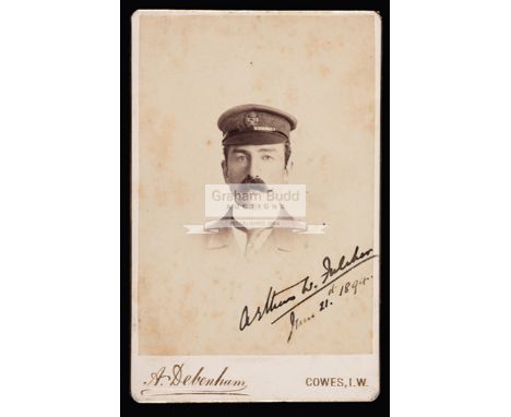 Cabinet card signed by Arthur William Fulcher who played seven first-class cricket matches for Kent CCC between 1878 and 1887