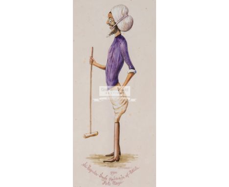 William Pearce (20th Century)SIR RAJINDER SINGH MAHARAJAH OF PATIALA, POLO PLAYER, 1900signed, titled & dated, watercolour on