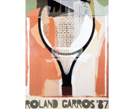 A group of 10 Original Roland Garros tennis posters,first commissioned by the FFT in 1980 the run is from the first of the se