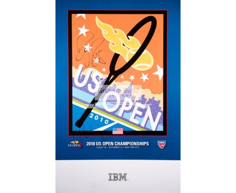 Interesting & varied tennis collection including autographed pieces,signed pieces comprising:i) a 2010 US Open poster double-