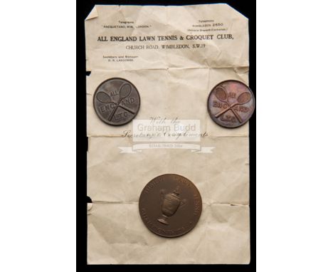 Wimbledon Lawn Tennis Championships 1877-1926 Jubilee Medal,as issued by the All England Club to surviving competitors, this 