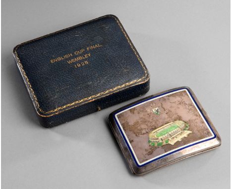 Silver & enamel cigarette case presented to Jimmy Blair of Cardiff City to commemorate the 1925 F.A. Cup Final,by John Pairma