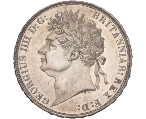 UNITED KINGDOM. George IV, 1820-30. Silver crown, 1821. Royal Mint. Laureate head left; B.P. below; GEORGIUS IIII D: G: BRITA