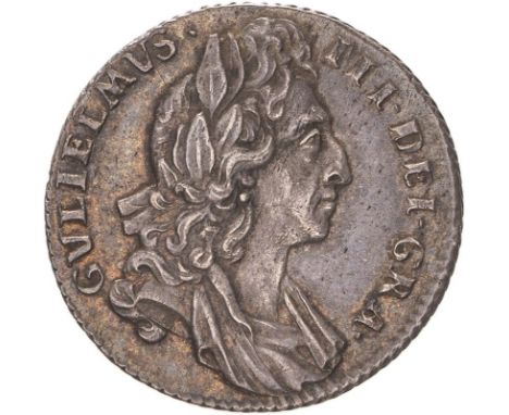 ENGLAND. William III, 1694-1702. Silver sixpence, 1696. London. Laureate and draped bust of William III right, legend around 