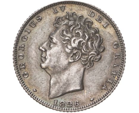 UNITED KINGDOM. George IV, 1820-30. Silver sixpence, 1826. Royal Mint. Proof. Bare head of King George IV facing left; around