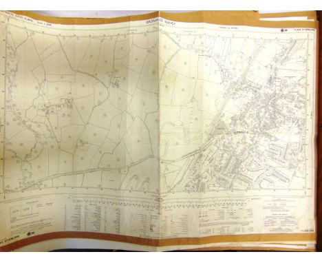 [MAPS]. THIRTY-SIX ORDNANCE SURVEY 1:2500 SHEET MAPS  circa 1950s-60s, many of East Devon / West Dorset interest, variable co