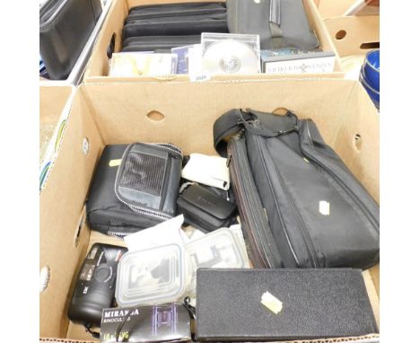CDs, electrical items, etc. DX Olympus Trip XB3 camera 8cm high, various other cameras and related equipment, Fuji film camer