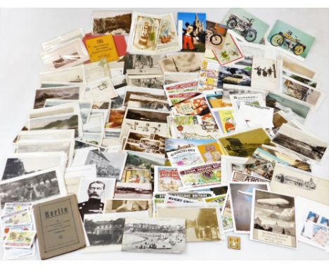 Various postcards, black and white scenery, etc. continental scenes, etc. later printed cards, a quantity of postcard vacant 