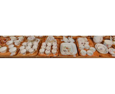 Six trays of assorted china/tea ware to include: Duchess 'Nanking', Royal Worcester 'Evesham' oven to table ware, Spode 'Staf