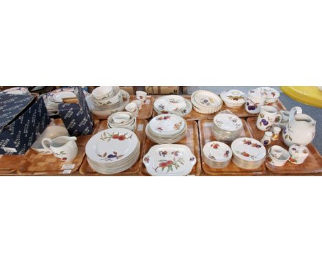 Nine trays of Royal Worcester 'Evesham' oven to table ware items to include: plates, bowls, tureens, jugs, ramekins, salad bo