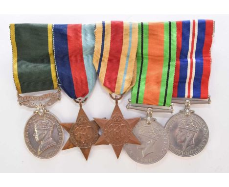 SECOND WORLD WAR - A group of five medals comprising Territorial Efficiency Medal named to "2569227 SIGMN. J. GOUPILLOT R. SI