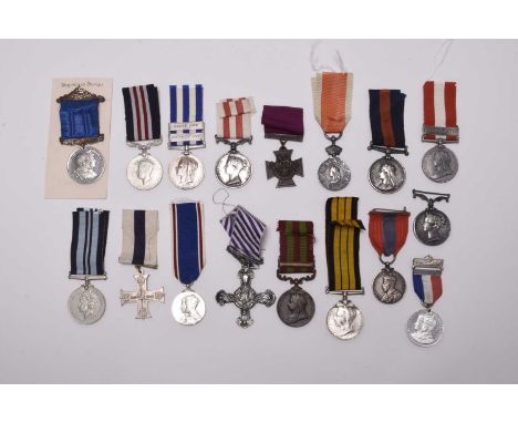 A mixed group of military and other medals, comprising Victorian India Medal with Punjab Frontier 1897-98 clasp, engraved nam