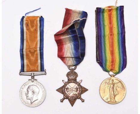 First World War Medal trio comprising 1914-15 Star [6008 PTE. J.D. ALLISON, YORK &amp; LANC:R', 1914-18 War Medal and Victory