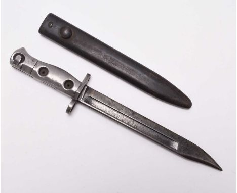 A British L1A3 bayonet, with NATO stores markings '950-0257 B' to the grip, manufacturer letter B (Birmingham Small Arms), da